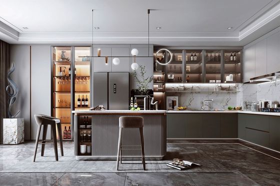 Customized Size Modern Simple Design Melamine Modular Kitchen Cabinets