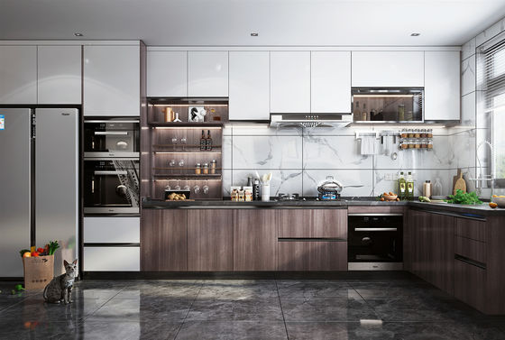 Luxury Design Home Furniture Kitchen Cabinet Lacquer Finish Wooden Cabinet