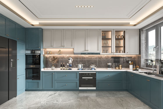 Luxury Kitchen Design Cupboard Lacquer Kitchen Cabinets For Apartment Hotel