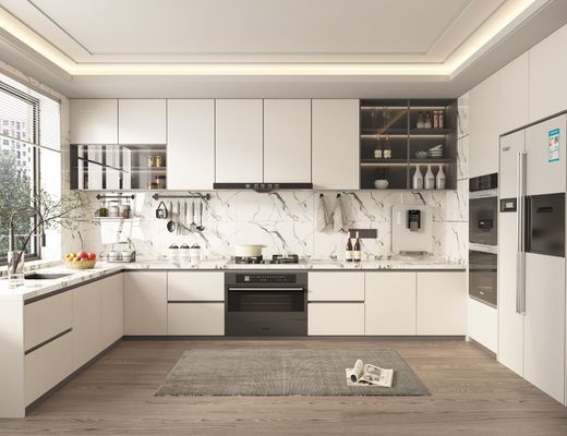 Melamine Modern Kitchen Cabinet Contemporary Ready Made Cabinets With Sink