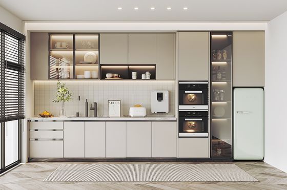 Melamine Modern Kitchen Cabinet Contemporary Ready Made Cabinets With Sink