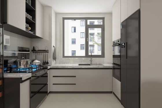 Melamine Modern Kitchen Cabinet Contemporary Ready Made Cabinets With Sink