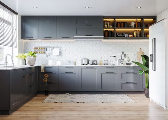 Economical PVC Kitchen Cabinet Nigeria Modern Design Kitchen Cabinet