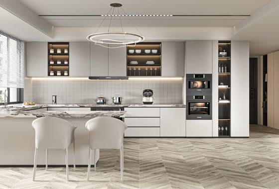 Wholesale Small Modular Kitchen Furniture For Apartment Project Kitchen Cabine