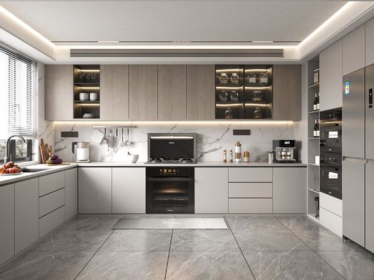 Industrial Kitchen Furniture Modern Lacquer Ready Made Kitchen Cabinets
