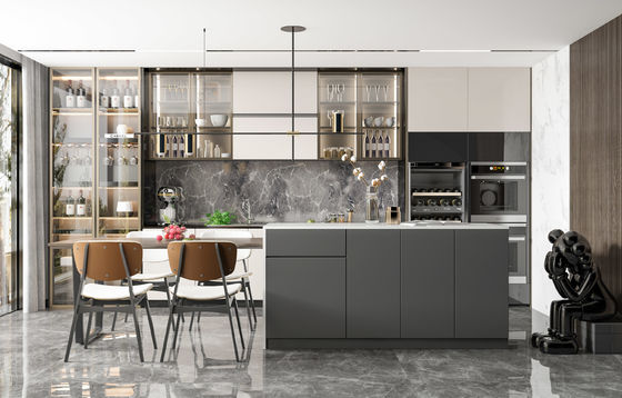Modern Diy Plywood Kitchen Cabinet With Microwave & Handle Design