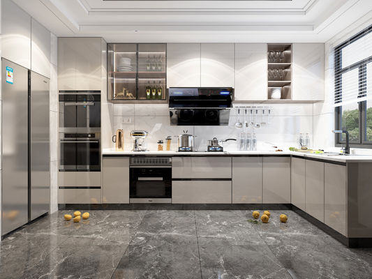 Modern Diy Plywood Kitchen Cabinet With Microwave & Handle Design