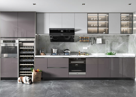 White Particle Board Design Modern Kitchen Cabinetry Sets From China For Hotel