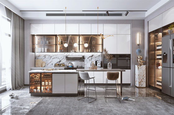 Factory Wholesale Solid Wooden MDF American Modern Shaker Kitchen Cabinets