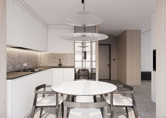 Furniture Modern Kitchen Cabinets European Style Environmental Friendly Wall