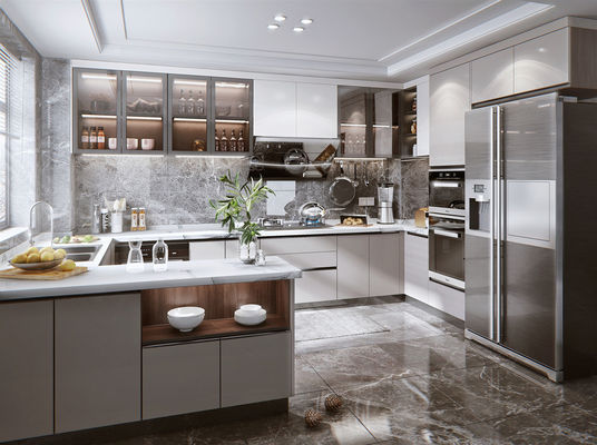 Assemble Kitchen Cabinets Solid Wood Shaker Style Modular Particle Board