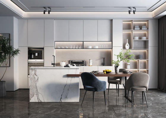 Kitchen Cabinet Modern Modular Built-In Wood Cupboard Complete Sets