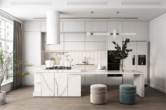 Kitchen Cabinet Modern Modular Built-In Wood Cupboard Complete Sets