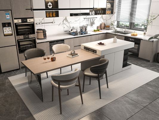 Kitchen Cabinet Modern Modular Built-In Wood Cupboard Complete Sets