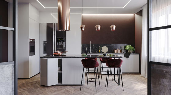 Modular Kitchen Cabinets Melamine Luxury Design Budget-Friendly Furniture