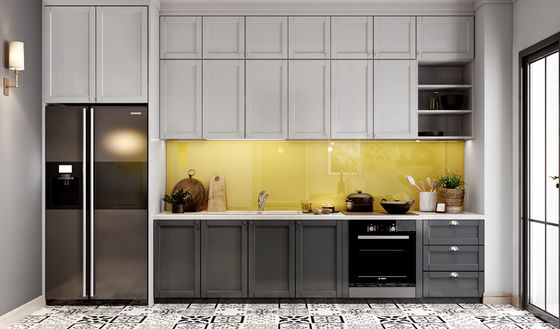 Custom Wooden Kitchens Furniture Moderne Walnut Solid Wood Kitchen Cabinets