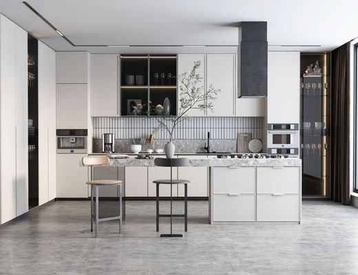 Modern Antique Kitchen Cabinet Sets Customized Color Plywood Lacquer
