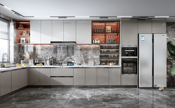 Modern Antique Kitchen Cabinet Sets Customized Color Plywood Lacquer