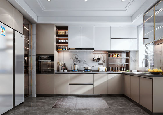 Modern Antique Kitchen Cabinet Sets Customized Color Plywood Lacquer