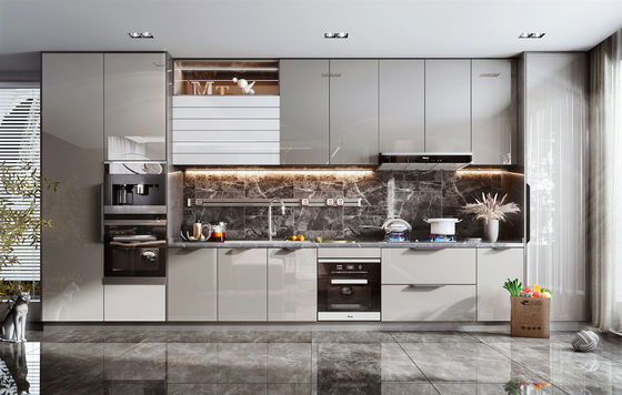 Modern Antique Kitchen Cabinet Sets Customized Color Plywood Lacquer