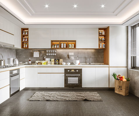 Modern Style Farmhouse Design Mdf Kitchen Furniture Custom Kitchen Cabinets
