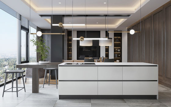 American Custom Modular Luxury White Lacquer Modern Designs Kitchen Cabinets