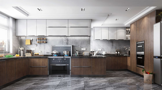 Mdf Waterproof Furniture Custom Home Wood Modern Kitchen Cabinets Design