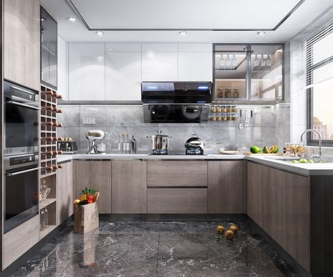 High End Custom Luxury Modern Melamine Full Kitchen Furniture Cabinet For Home