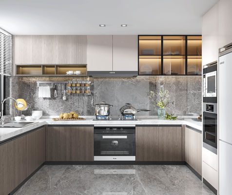 High End Custom Luxury Modern Melamine Full Kitchen Furniture Cabinet For Home