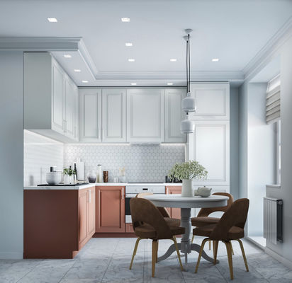 Apartment Wood Custom Furniture Melamine Wooden Cabinet Kitchen Cabinets Modern