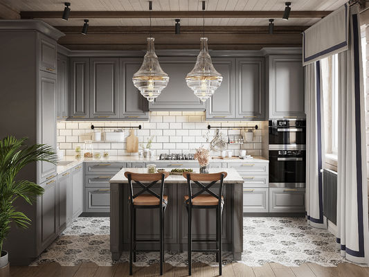 Apartment Wood Custom Furniture Melamine Wooden Cabinet Kitchen Cabinets Modern