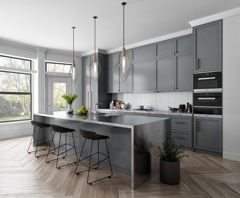 Apartment Wood Custom Furniture Melamine Wooden Cabinet Kitchen Cabinets Modern