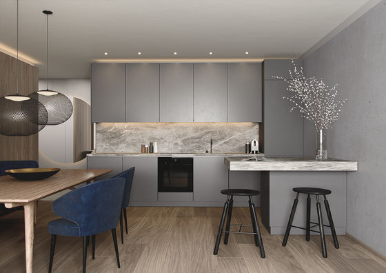 Modern Design Kitchen Cabinet Acrylic Surface Treatment Environmental Friendly