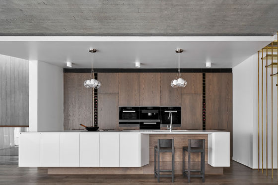 Modern Design Kitchen Cabinet Acrylic Surface Treatment Environmental Friendly