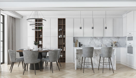 Modern Design Kitchen Cabinet Acrylic Surface Treatment Environmental Friendly