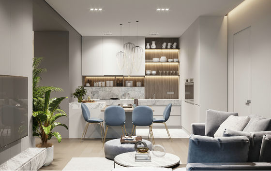 Environmental Friendly Melamine Impregnated Film Paper Integrated Kitchen Cabinets