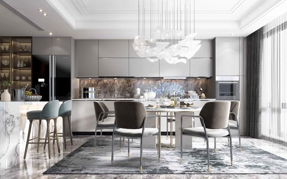 Customized Modular Household Indoor With Multiple Kitchen Cabinet Furniture