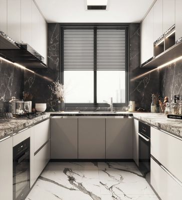 Custom Modular Modern Luxury Kitchen Cabinets Island Wood Furniture Cupboard