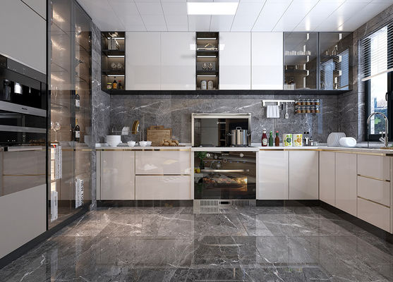 Custom Modular Modern Luxury Kitchen Cabinets Island Wood Furniture Cupboard