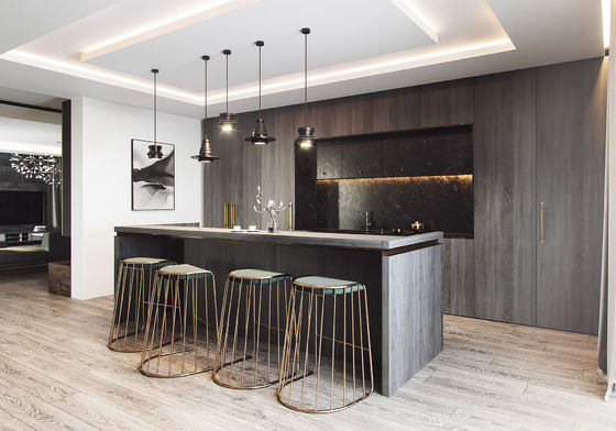 Modern Luxury Interior Furniture Flat Pack Design Cupboard Kitchen Cabinets