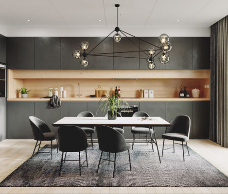 Modern Luxury Interior Furniture Flat Pack Design Cupboard Kitchen Cabinets