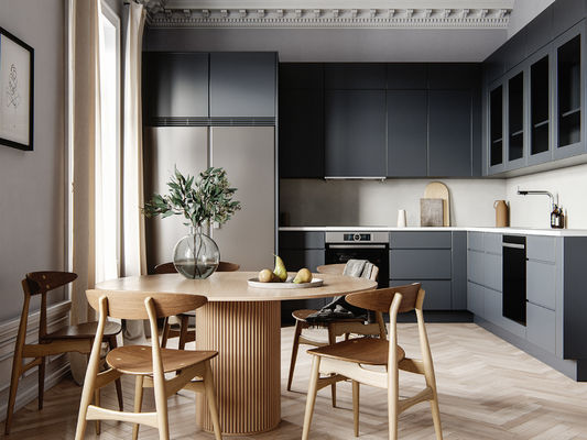 Particle Board Soft Closing Drawers Custom Kitchen Cabinet Designs