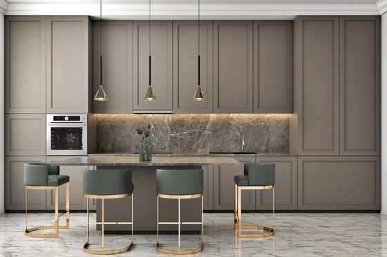 One-Stop Designs Factory Customized High Gloss Kitchen Cabinet Sets For Villa