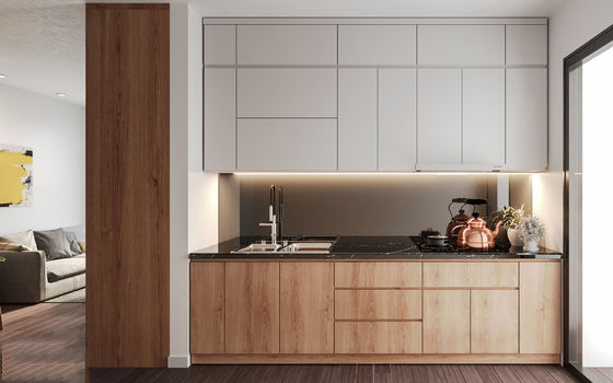 Luxury Modern Kitchen Cabinet Particle Board Countertop And Marble Countertop
