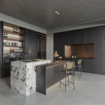 Lacquer Modern Kitchen Wall Cabinet Beige And Grey Color For Uganda