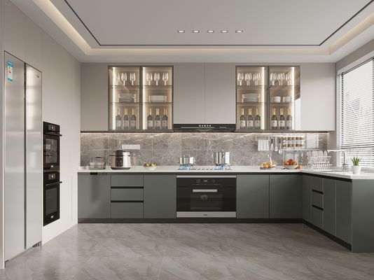 Modern Furniture Melamine Cheap Kitchen Cabinets Modular Kitchen Cupboards