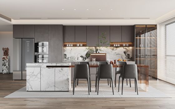 Modern Furniture Melamine Cheap Kitchen Cabinets Modular Kitchen Cupboards