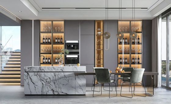Custom Complete Modern Shaker Designs Island Modular Kitchen Cabinet