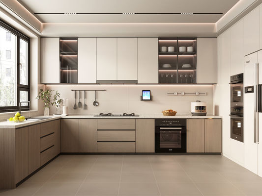 Factory Modern Kitchen Cabinet With Various Carcass Material For Hotel