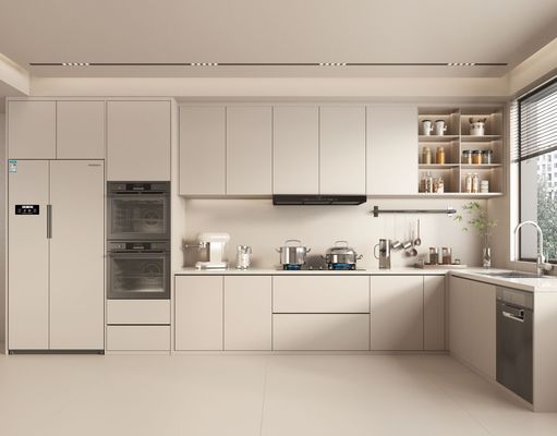 Premium Custom Luxury Wooden Kitchen Cabinets For Villas Carcass Material